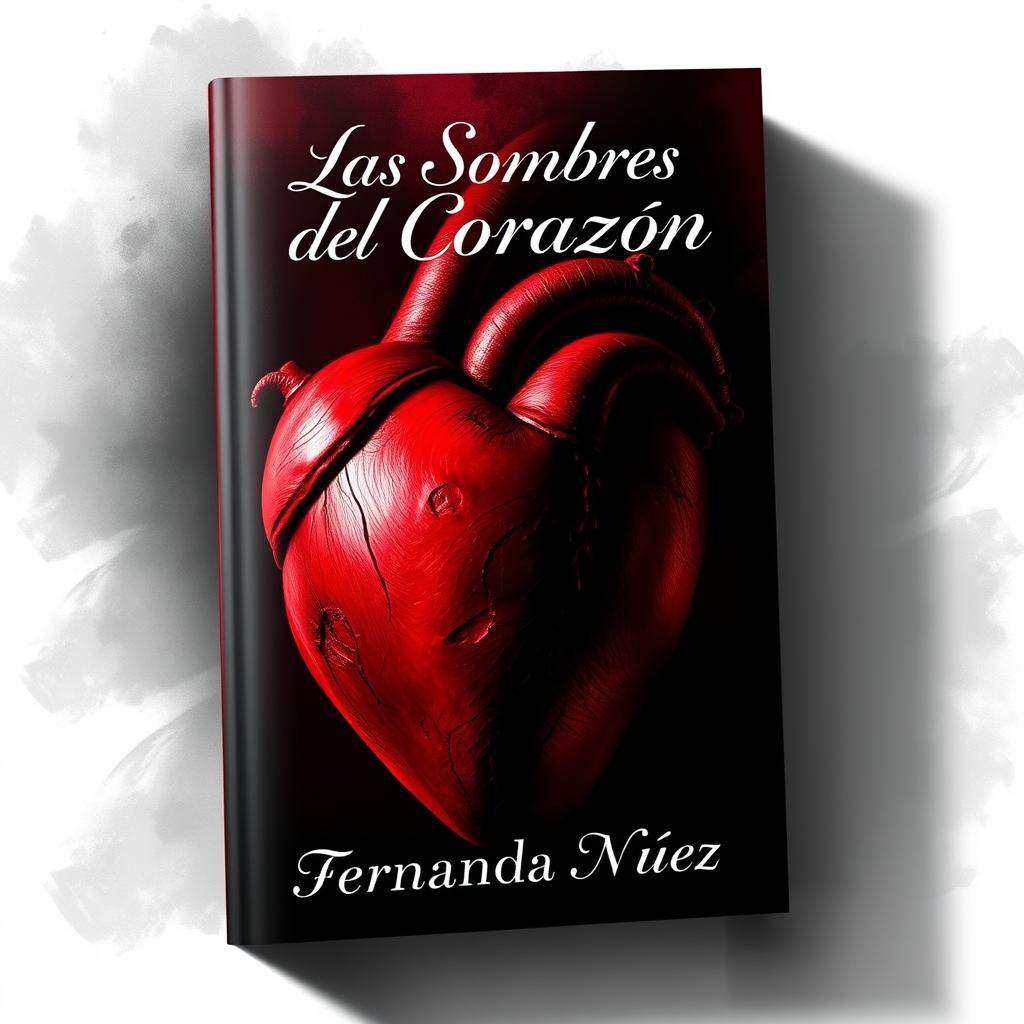 A book cover design for 'Las Sombras del Corazón' by Fernanda Núñez