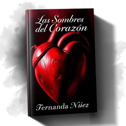 A book cover design for 'Las Sombras del Corazón' by Fernanda Núñez