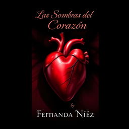 A book cover design for 'Las Sombras del Corazón' by Fernanda Núñez