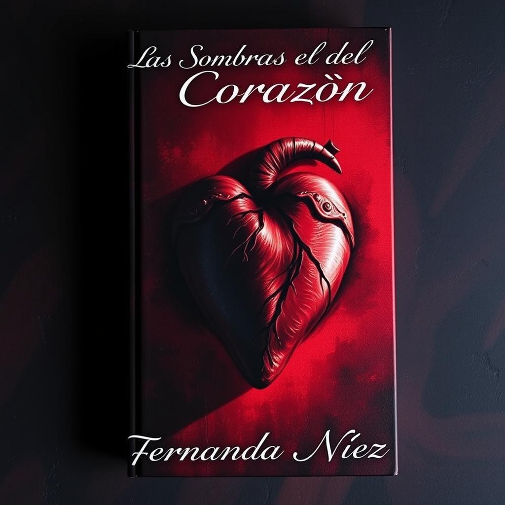 A stunning book cover for 'Las Sombras del Corazón' by Fernanda Núñez