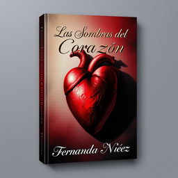 A stunning book cover for 'Las Sombras del Corazón' by Fernanda Núñez