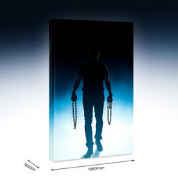 A book cover with dimensions 1800px by 2700px, featuring a captivating gradient from dark navy or black at the top to a light blue or soft white at the bottom, symbolizing the protagonist’s journey from darkness (addiction) to light (recovery)