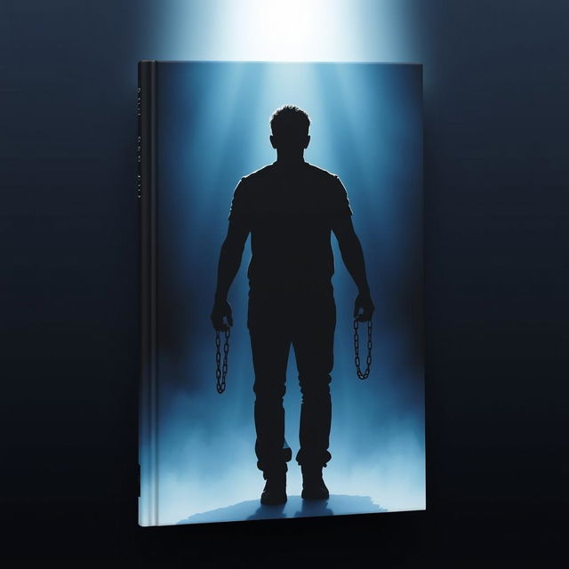 A book cover with dimensions 1800px by 2700px, featuring a captivating gradient from dark navy or black at the top to a light blue or soft white at the bottom, symbolizing the protagonist’s journey from darkness (addiction) to light (recovery)