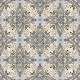 An abstract wallpaper design featuring a blend of light gray and metallic tones, showcasing intricate patterns and textures that create a sophisticated and modern aesthetic