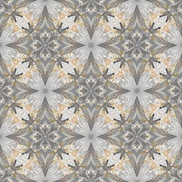 An abstract wallpaper design featuring a blend of light gray and metallic tones, showcasing intricate patterns and textures that create a sophisticated and modern aesthetic