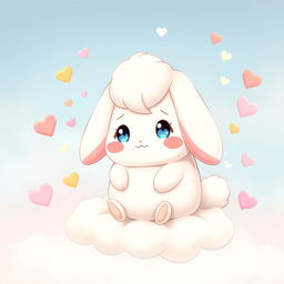 A cute and fluffy cartoon character resembling a puppy with long, droopy ears and a round body, named Cinnamoroll