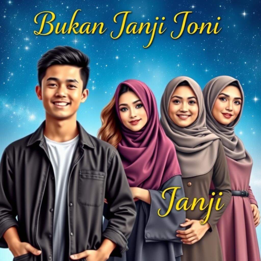 A stunning book cover for 'Bukan Janji Joni'