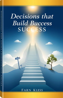 An elegant and motivational book cover representing the concept of 'Decisions that Build Success'