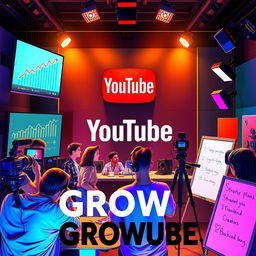 A creative and engaging image illustrating the concept of growing on YouTube