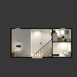 A meticulously designed floor plan for an apartment measuring 4 meters wide and 13 meters long