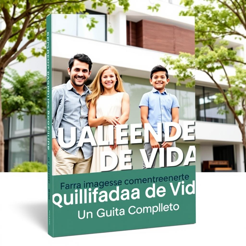 A creative and inviting eBook cover for the title 'Empreender com Qualidade de Vida: Um Guia Completo'