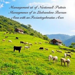 Create a book cover titled 'Management of National Livestock Barns Potential in the Napan TTU Border Area with a Sociogeographical Approach'