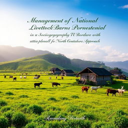 Create a book cover titled 'Management of National Livestock Barns Potential in the Napan TTU Border Area with a Sociogeographical Approach'