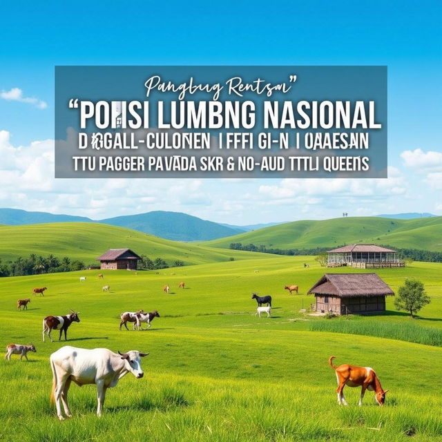 Create a book cover for 'PENGELOLAAN POTENSI LUMBUNG TERNAK NASIONAL PADA KAWASAN PERBATANSAN NAPAN TTU DENGAN PENDEKATAN SOSIOGEOGRAFIS'