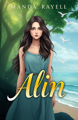 A captivating book cover for a novel titled 'Alin'