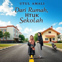 A captivating digital novel cover for 'Dari Rumah, Untuk Sekolah' by Umul Amalia