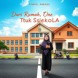 A captivating digital novel cover for 'Dari Rumah, Untuk Sekolah' by Umul Amalia