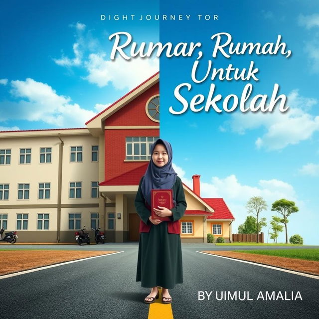 A captivating digital novel cover for 'Dari Rumah, Untuk Sekolah' by Umul Amalia