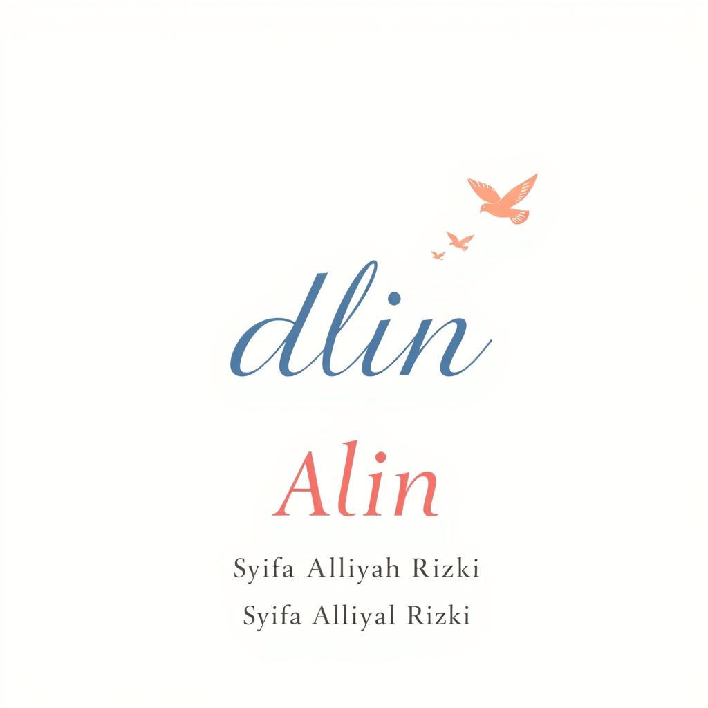 A novel cover design for "Alin" in A5 size, featuring a plain pastel background that is simple yet elegant, combining soft and warm hues