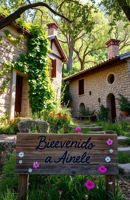 A picturesque abandoned village named Ainielle, showcasing a sense of solitude and tranquility