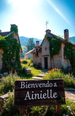 A picturesque abandoned village named Ainielle, showcasing a sense of solitude and tranquility