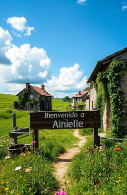 An abandoned village named Ainielle, vividly reflecting solitude and peace