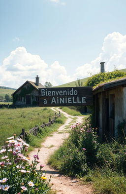 An abandoned village named Ainielle, vividly reflecting solitude and peace