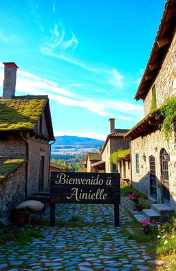 A picturesque abandoned village called Ainielle, embodying a sense of solitude and peace