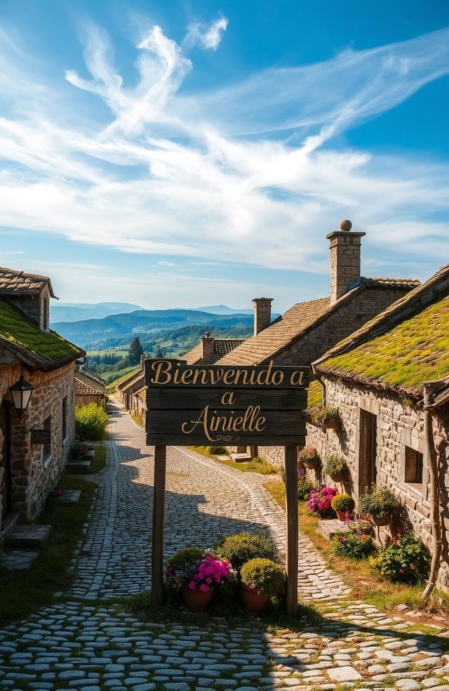 A picturesque abandoned village called Ainielle, embodying a sense of solitude and peace