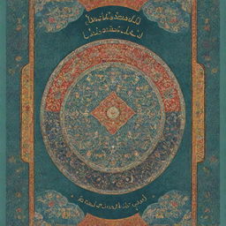 A vivid and creative poster for a Persian book club. The design should include elements of classic Persian art and literature, with a modern twist.