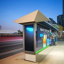 A modern and advanced bus station using smart electronic features