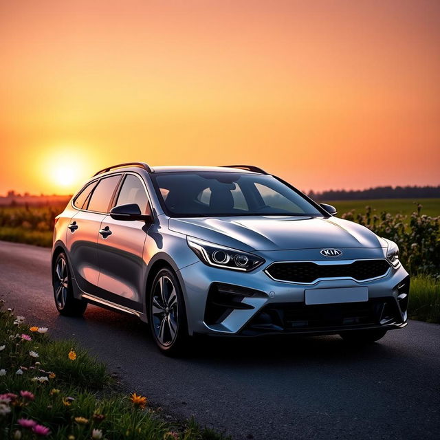 A stunning Kia Ceed station wagon, showcasing its sleek lines and modern design