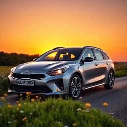 A stunning Kia Ceed station wagon, showcasing its sleek lines and modern design