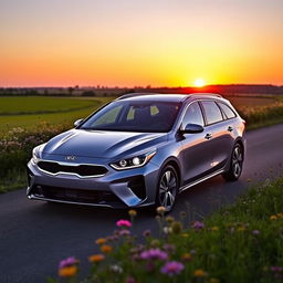 A stunning Kia Ceed station wagon, showcasing its sleek lines and modern design