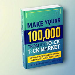 A beautiful and eye-catching book cover design for a stock market guide titled 'Make Your First 10,000 from the Stock Market – Even with Just 30 Minutes a Day!'