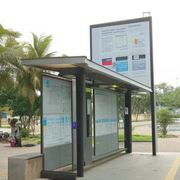 A modern and advanced bus station using smart electronic features