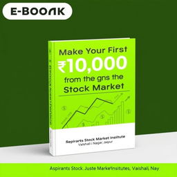 An ebook cover design featuring the title 'Make Your First ₹10,000 from the Stock Market – Even with Just 30 Minutes a Day' prominently displayed in modern, readable typography