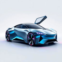 A sleek, futuristic car design that showcases a completely new and innovative style