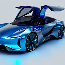 A sleek, futuristic car design that showcases a completely new and innovative style