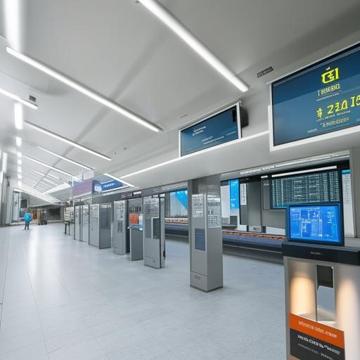 A modern and advanced bus station using smart electronic features