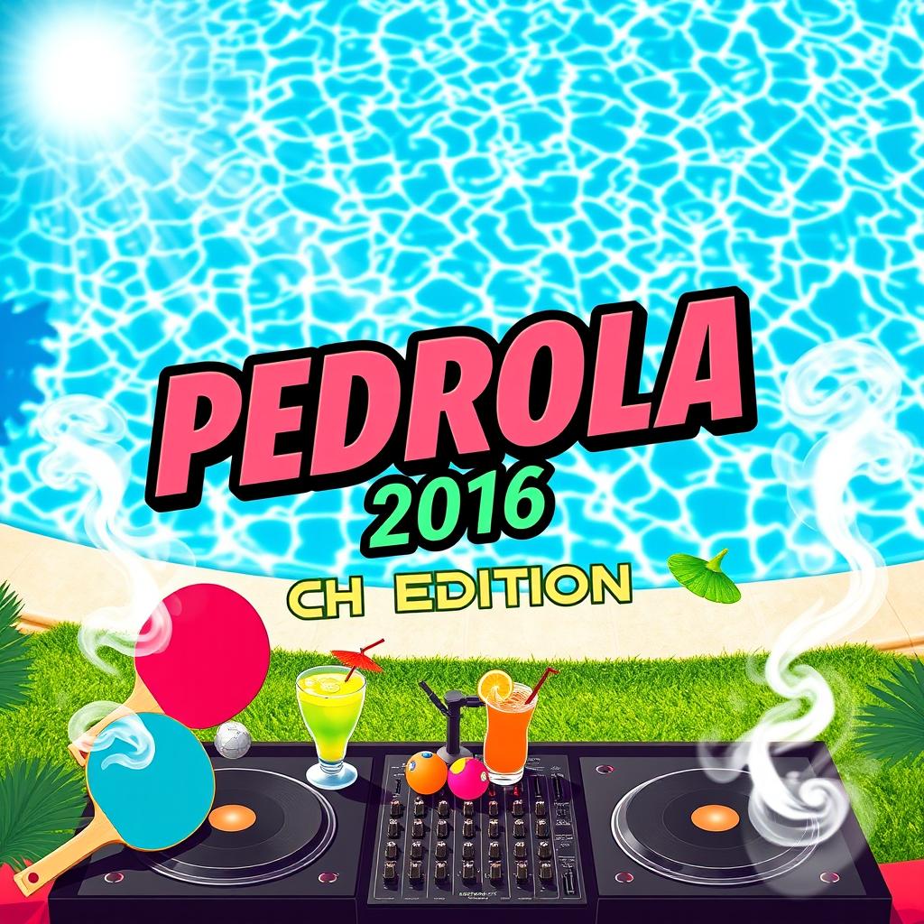 A vibrant party poster for 'PEDROLA 2016 -- CH EDITION'