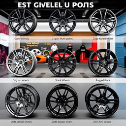 An array of the best wheel options for a 2016 Renault Clio 4 displayed in an engaging and informative layout