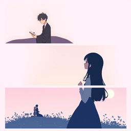 A poignant love story illustrated in an animated format across three slides without any text