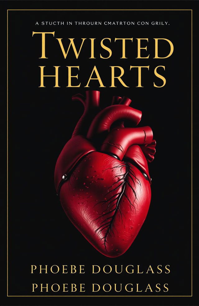 A striking book cover design featuring a realistic human heart rendered in intricate detail, centrally placed against a contrasting background