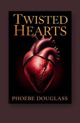 A striking book cover design featuring a realistic human heart rendered in intricate detail, centrally placed against a contrasting background