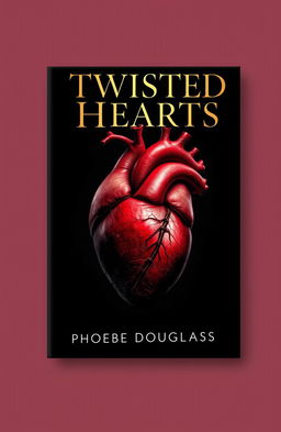 A striking book cover design featuring a realistic human heart rendered in intricate detail, centrally placed against a contrasting background