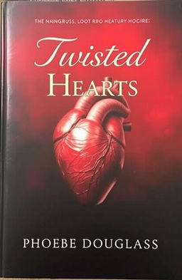 A dramatic book cover featuring a highly detailed, realistic human heart prominently in the center