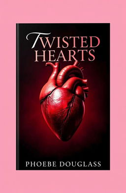 A dramatic book cover featuring a highly detailed, realistic human heart prominently in the center