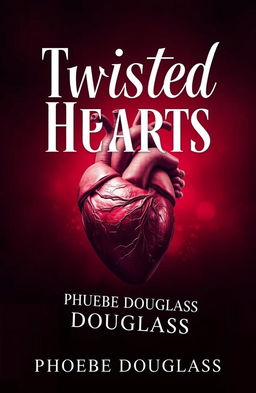 A dramatic book cover featuring a highly detailed, realistic human heart prominently in the center