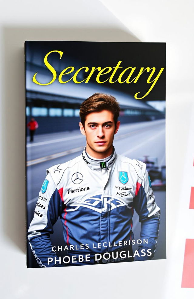 A striking book cover featuring Charles Leclerc, positioned prominently in the center